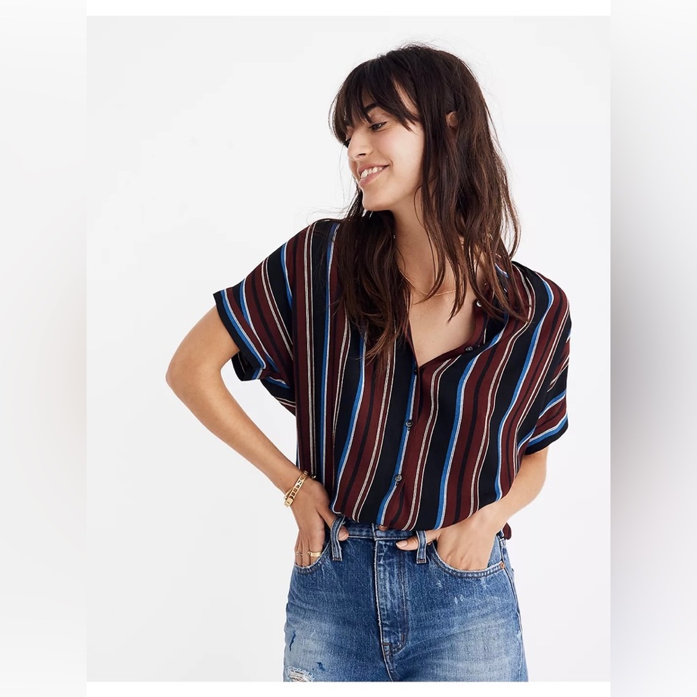 Central Drapey shirt in Menford Stripe